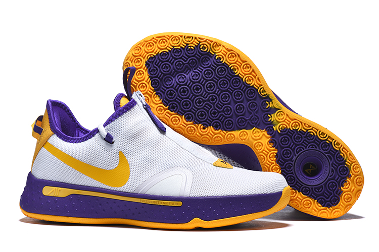 Jordan CP3 IV White Purple Yellow Shoes - Click Image to Close